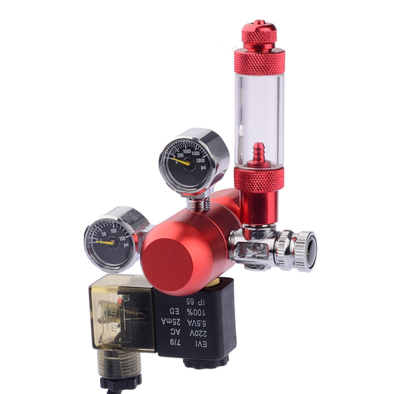 ST-03-1 Regulator de contor cu bule duble pentru valvă electromagnetică CO2 pentru acvariu